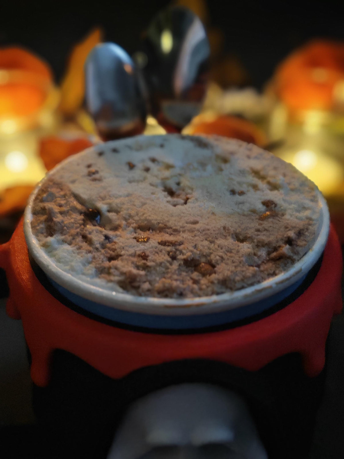 Ghostface Ice Cream Holder – Horror Dessert Bowl & Spoon Holder