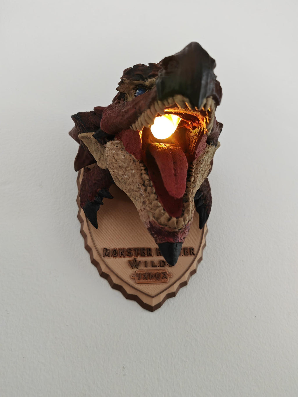 Hand Painted Rathalos Bust with RGB Lighting & Magnetic Base