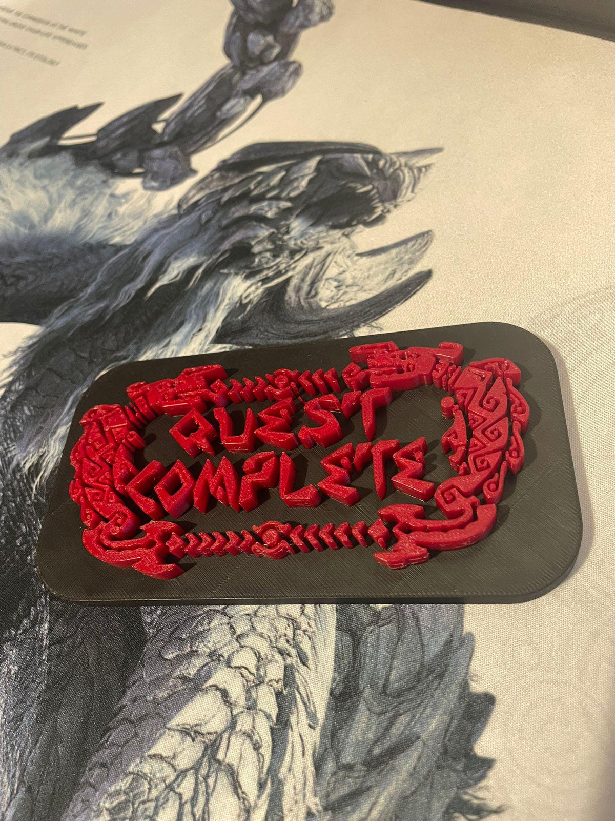 Monster Hunter Inspired Quest Complete Sign