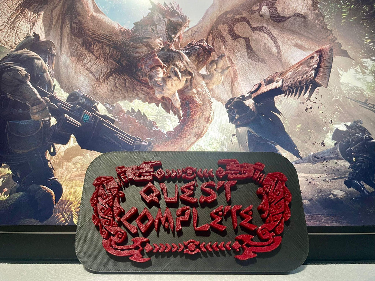 Monster Hunter Inspired Quest Complete Sign