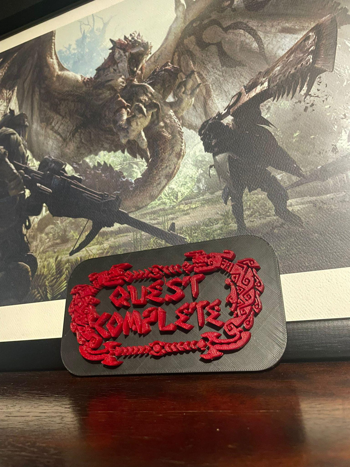 Monster Hunter Inspired Quest Complete Sign